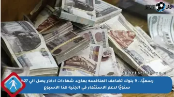 رسميًا.. 9 بنوك تضاعف المنافسة بعائد شهادات ادخار يصل إلى 27% سنويًا لدعم الاستثمار في الجنيه هذا الأسبوع